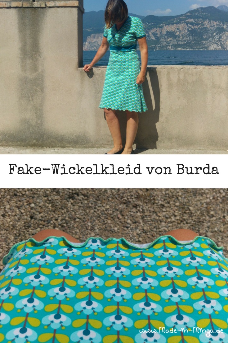Kleid in wickeloptik von Burda