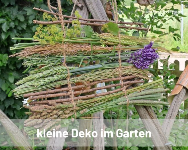 Garten Deko DIY aus Gräsern